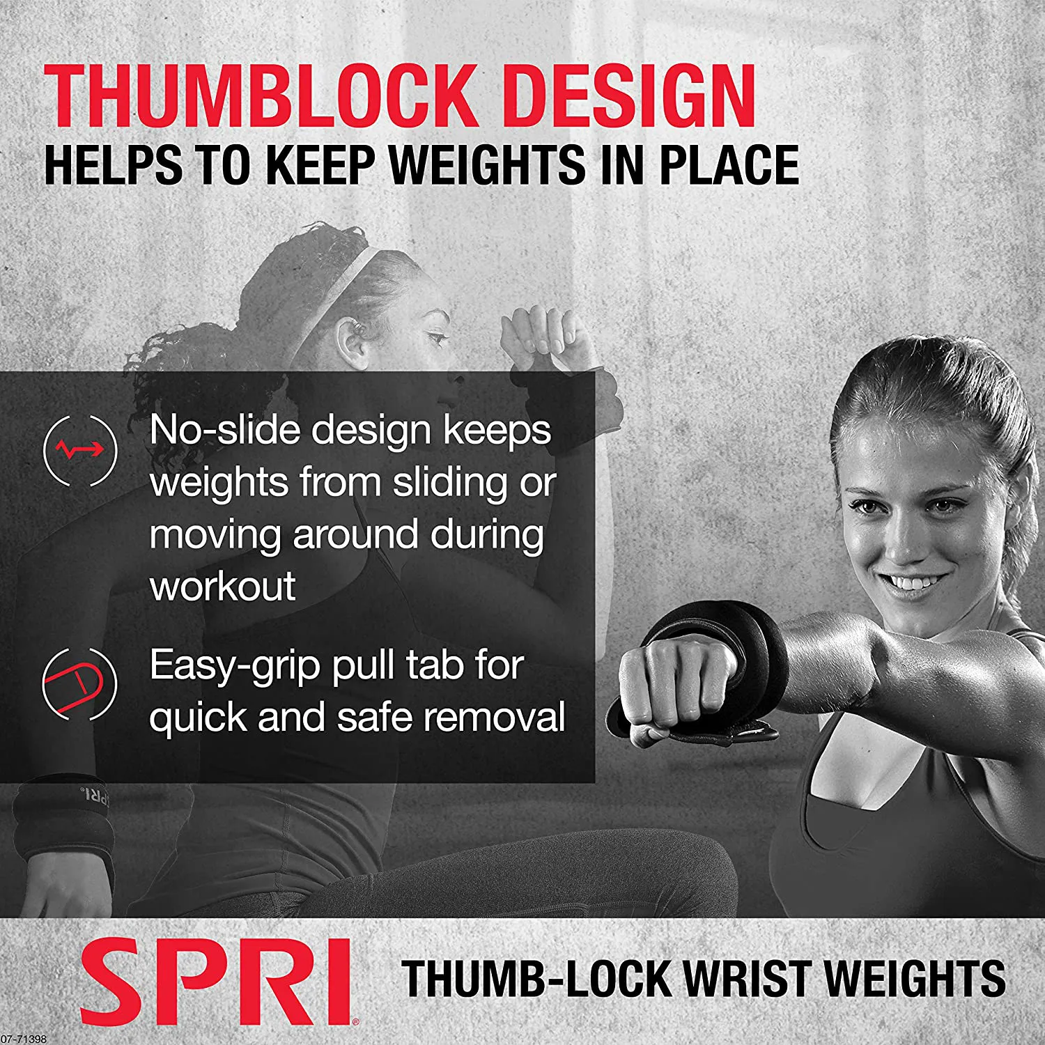 SPRI Wrist Weights Thumblock Arm Weights Set for Women & Men (Available in 2lb or 4lb Sets)