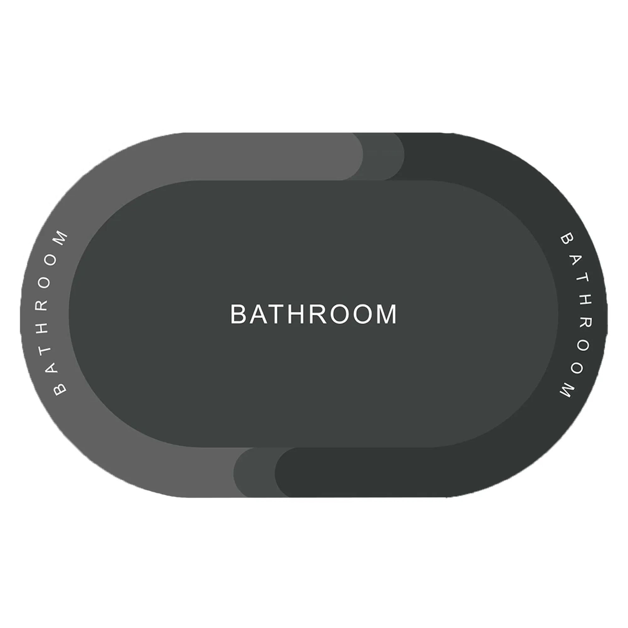 UMAI Polyester Rubber Bathroom Mat (40 * 60cm) Bath Mat | Anti Skid Mat for Bathroom Floor | Bathroom Accessories | Bathroom Mats Water Soak | Non Slip Mat for Bathroom | Floor Mat-Black