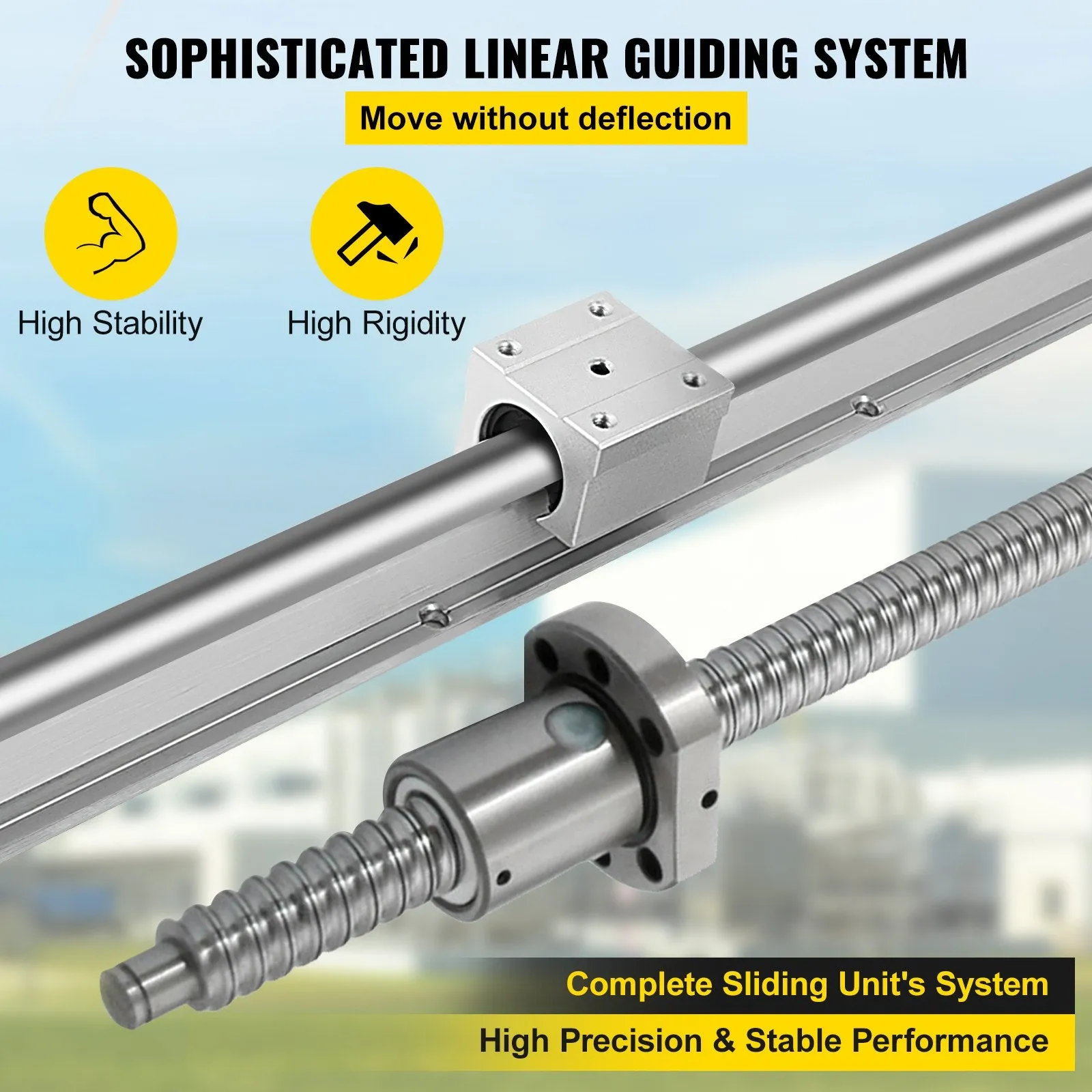 Vevor Linear Guide Rail Kit RM1605-350mm 650mm 1050mm for CNC Machine New