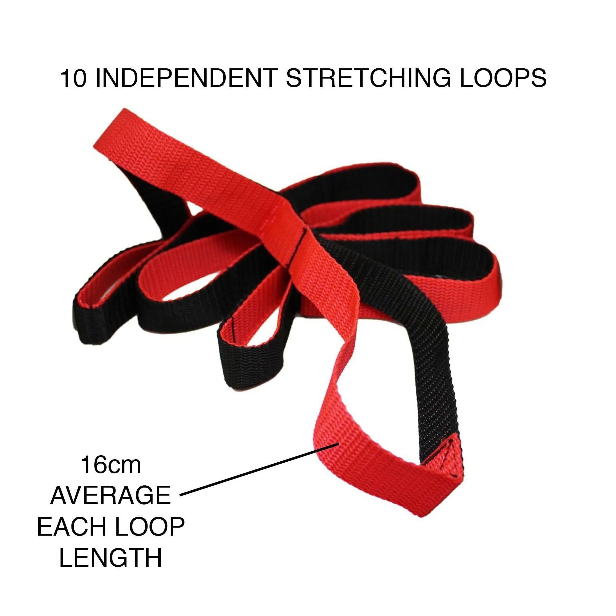 Yoga Stretch Strap Belt Flexibility Stretch Straps with 10 Loops - Ideal for Yoga, Dance, Physical Therapy Rehab, Stretching Fitness Workout